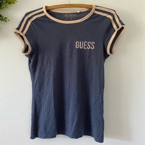 Guess t-shirt, size M,stretch fit, blue and pink.